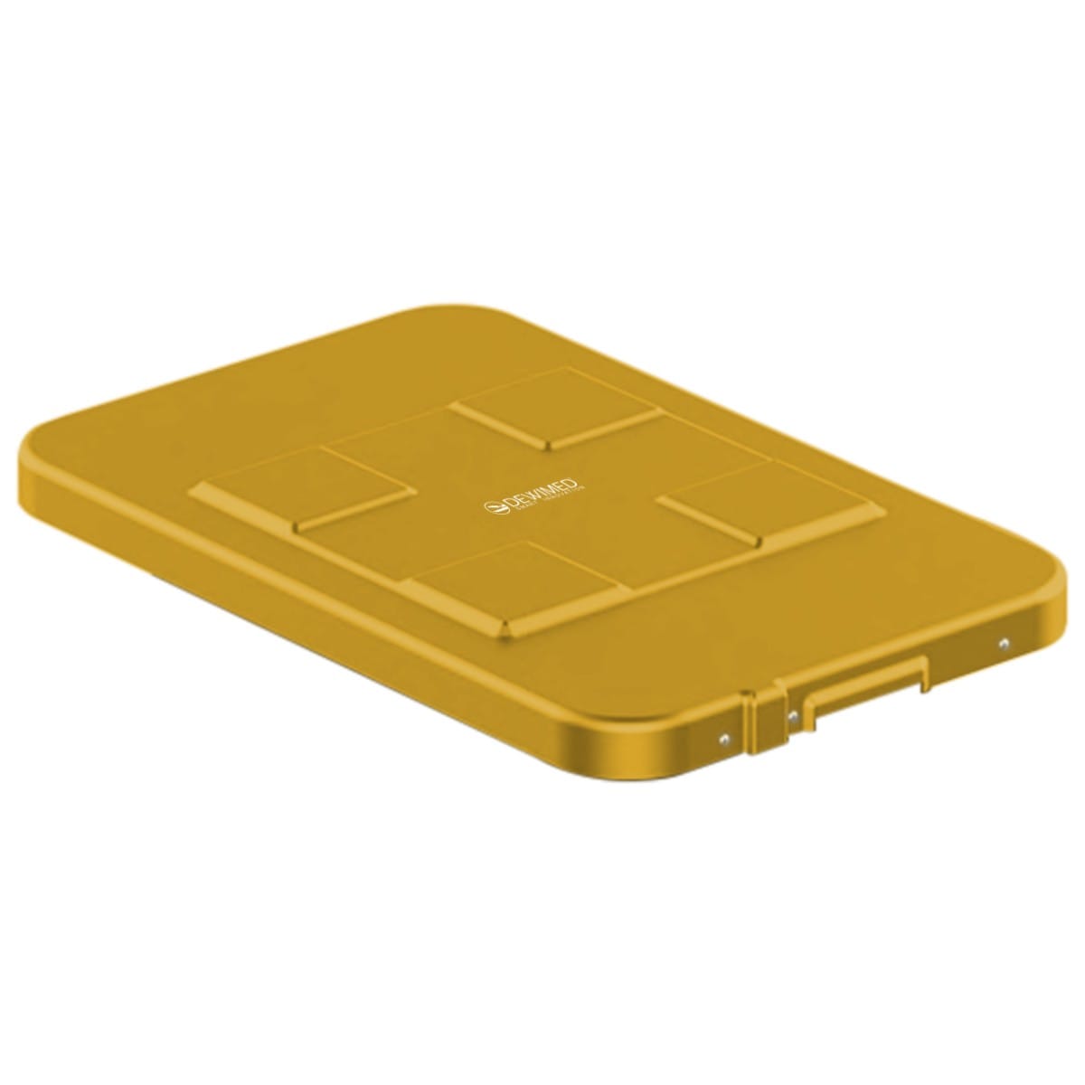 container safety lid yellow, 483 x 290 mm 3 / 4 standard model 88.641.19 – Dewimed Medizintechnik GmbH, Trays, Sterilcontainer und Zubehör