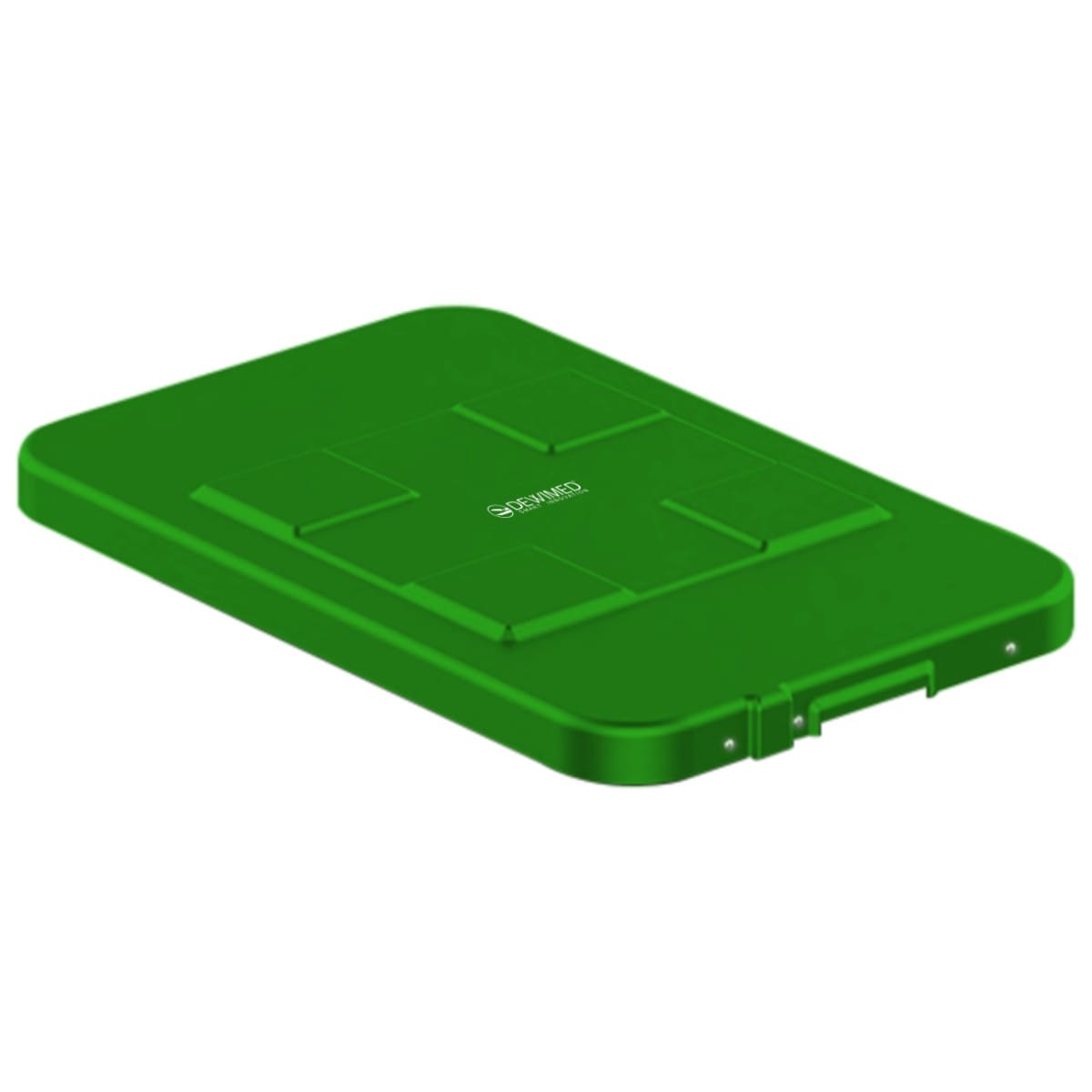 container safety lid green, 483 x 290 mm 3 / 4 standard model 88.641.29 – Dewimed Medizintechnik GmbH, Trays, Sterilcontainer und Zubehör