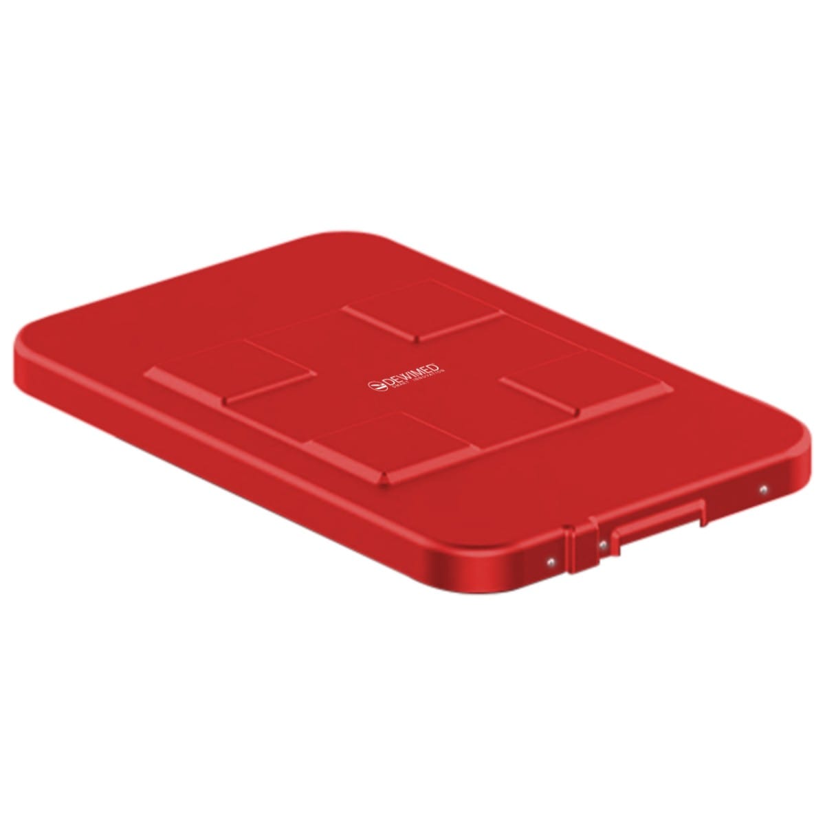 container safety lid red, 483 x 290 mm 3 / 4 standard model 88.641.40 – Dewimed Medizintechnik GmbH, Sterilisationszubehör