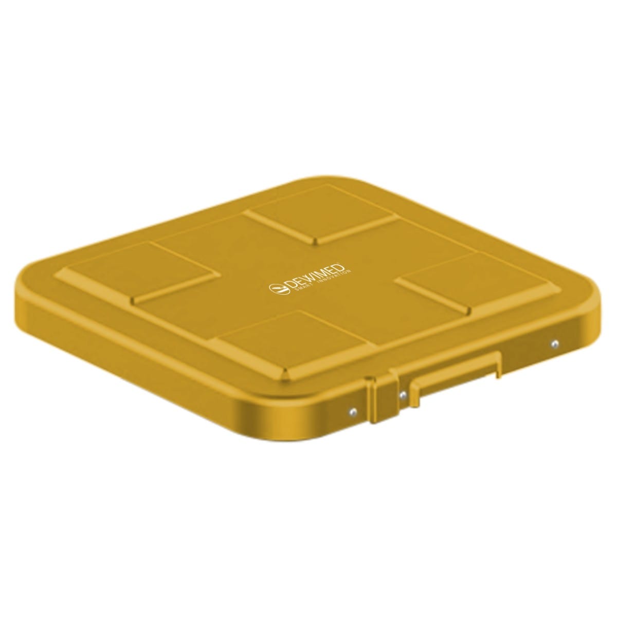 container safety lid yellow, 317 x 285 mm 1 / 2 standard model 88.670.19 – Dewimed Medizintechnik GmbH, Trays, Sterilcontainer und Zubehör