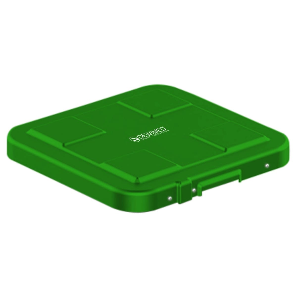 container safety lid green, 317 x 285 mm 1 / 2 standard model 88.670.20 – Dewimed Medizintechnik GmbH, Trays, Sterilcontainer und Zubehör