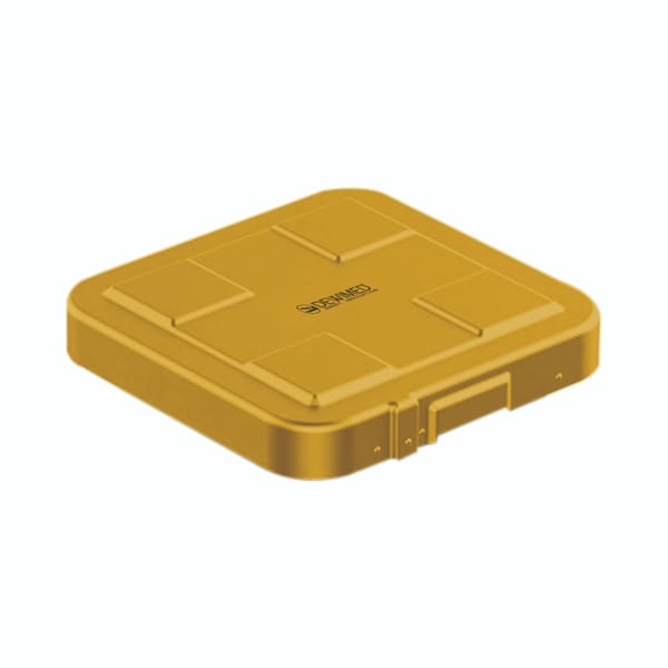 container safety lid yellow, 317 x 285 mm flat bio barrier model 88.714.19