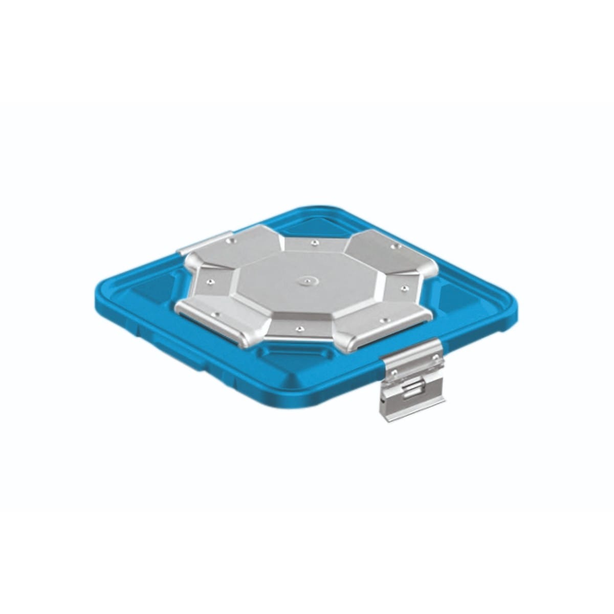 container lid blue, 295 x 280 mm flat bio barrier model 88.717.83 – Dewimed Medizintechnik GmbH, Trays, Sterilcontainer und Zubehör