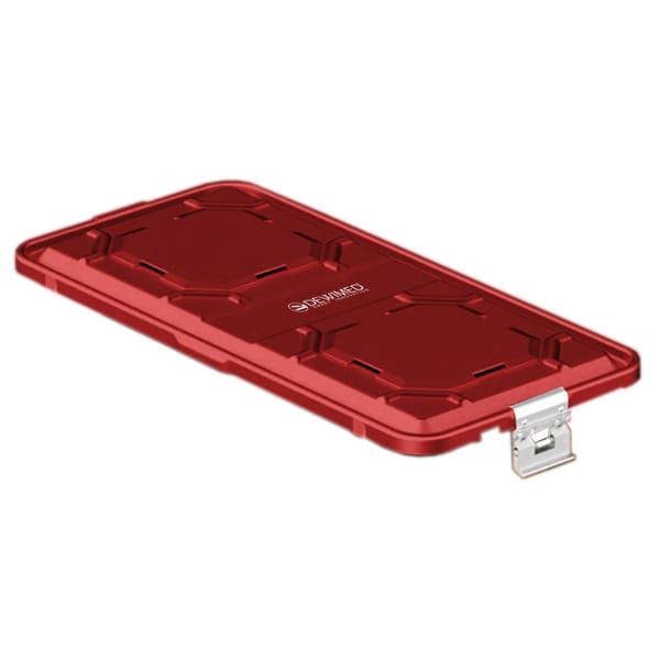 container lid red, 585 x 285 mm 1 / 1 b3 barrier model with aluminium biostop system 88.812.40BA