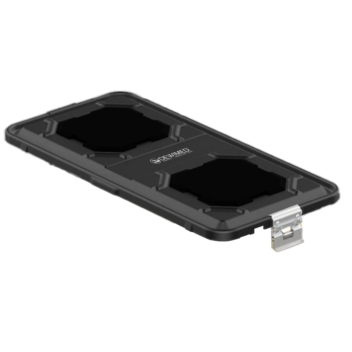 container lid black, 585 x 285 mm 1 / 1 b3 barrier model with ppsu biostop system 88.812.50B – Dewimed Medizintechnik GmbH, Trays, Sterilcontainer und Zubehör
