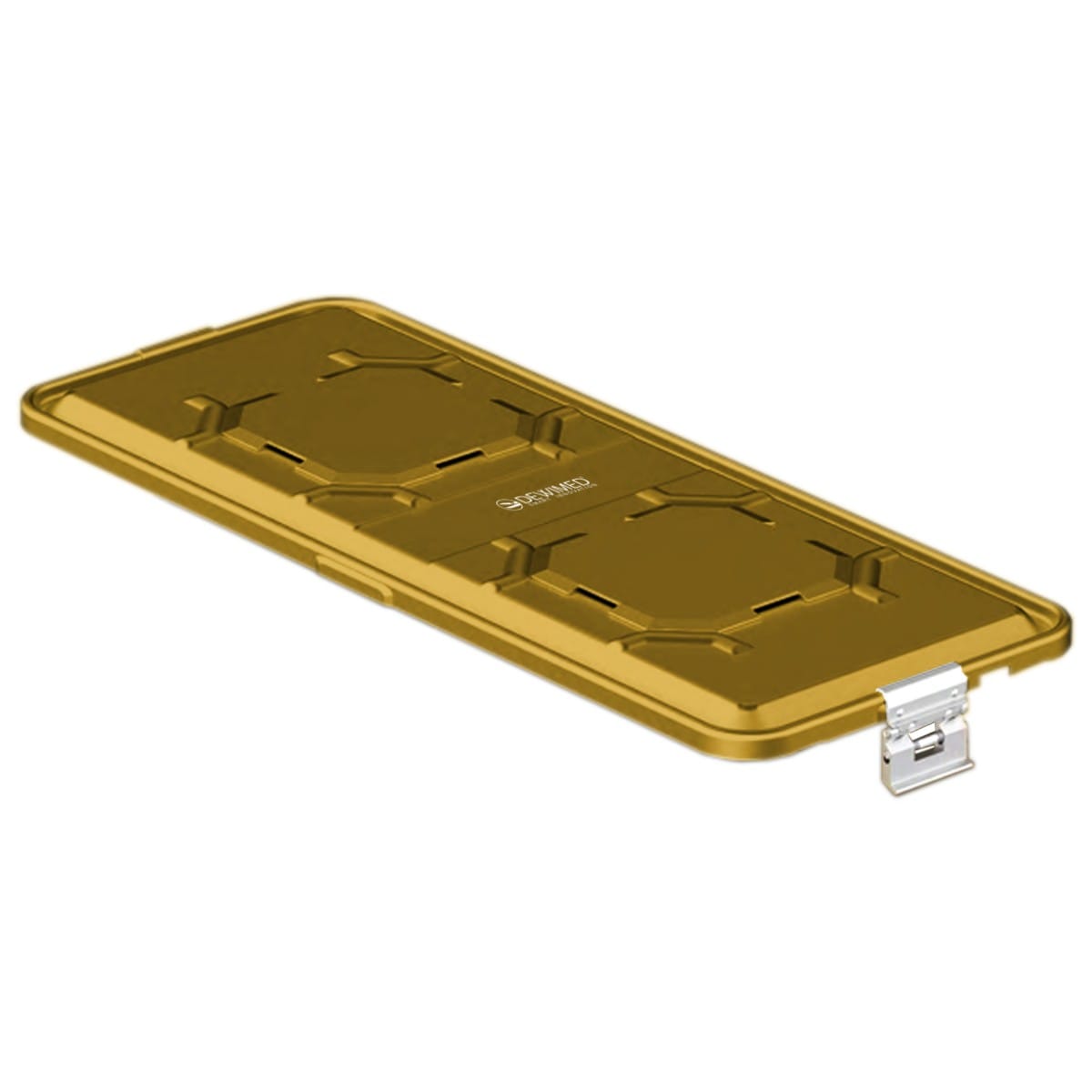 container lid yellow, 710 x 285 mm extra long b3 barrier model with aluminium biostop system 88.821.21BA – Dewimed Medizintechnik GmbH, Sterilisationsschläuche und -beutel