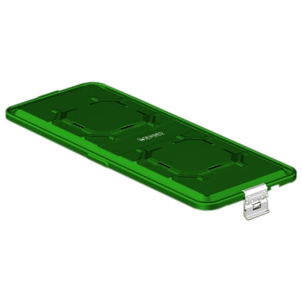 container lid green, 710 x 285 mm extra long b3 barrier model with aluminium biostop system 88.821.22BA