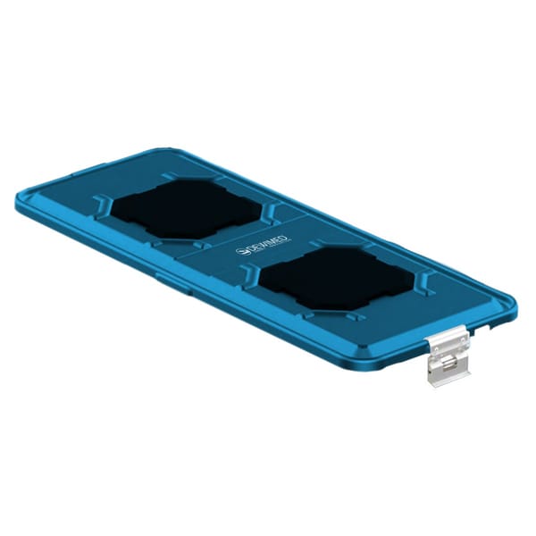 container lid blue, 710 x 285 mm extra long b3 barrier model with valve system 88.821.23V