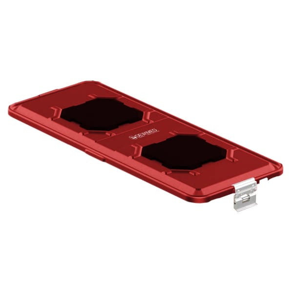 container lid red, 710 x 285 mm extra long b3 barrier model with valve system 88.821.24V