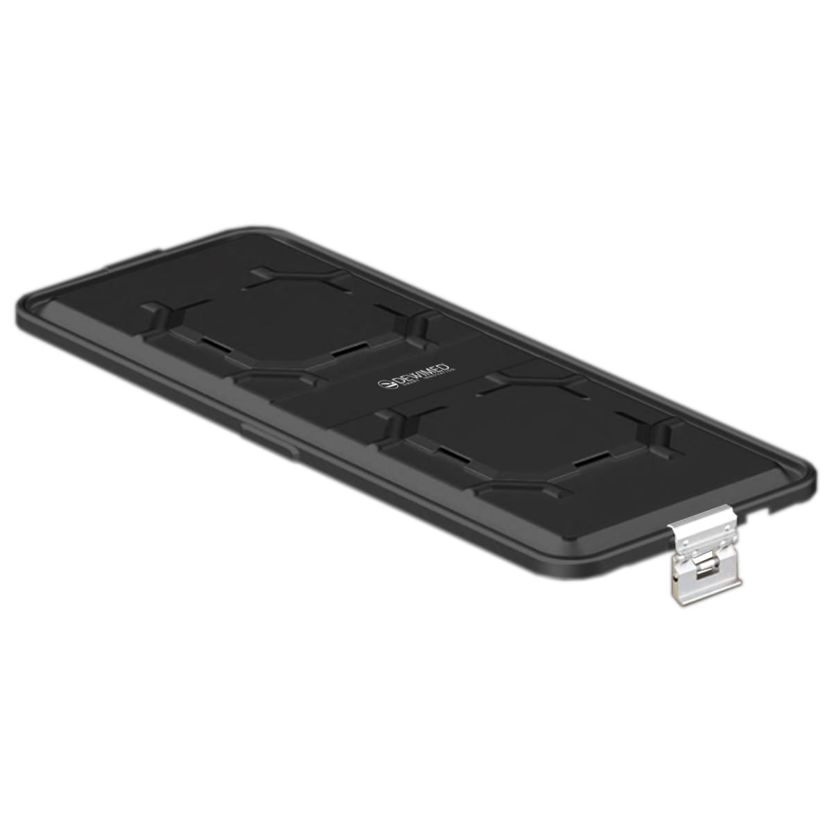 container lid black, 710 x 285 mm extra long b3 barrier model with aluminium biostop system 88.821.25BA – Dewimed Medizintechnik GmbH, Trays, Sterilcontainer und Zubehör