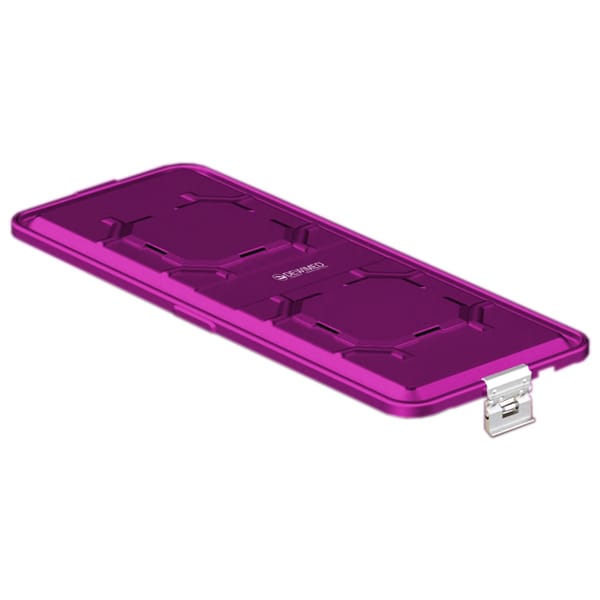 container lid purple, 710 x 285 mm extra long b3 barrier model with aluminium biostop system 88.821.26BA