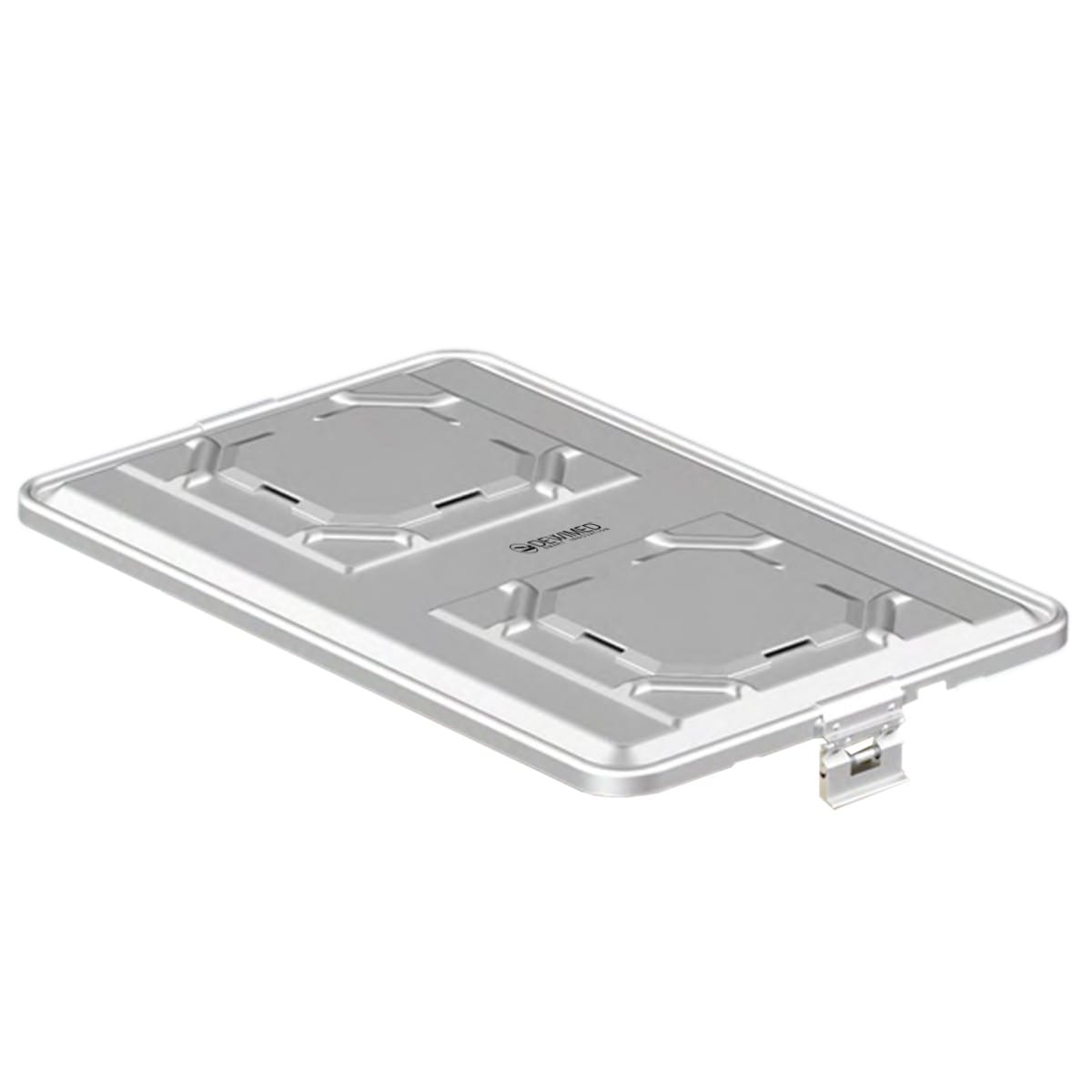 container lid grey, 583 x 370 mm extra large b3 barrier model with aluminium biostop system 88.832.60BA – Dewimed Medizintechnik GmbH, Sterilisationszubehör