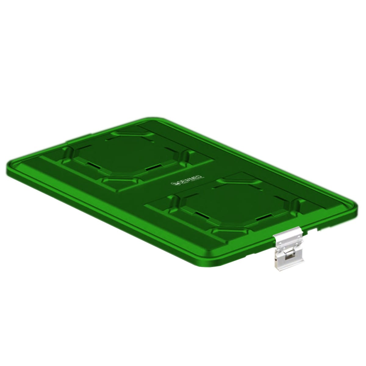 container lid green, 583 x 370 mm extra large b3 barrier model with aluminium biostop system 88.832.80BA – Dewimed Medizintechnik GmbH, Sterilisationsschläuche und -beutel