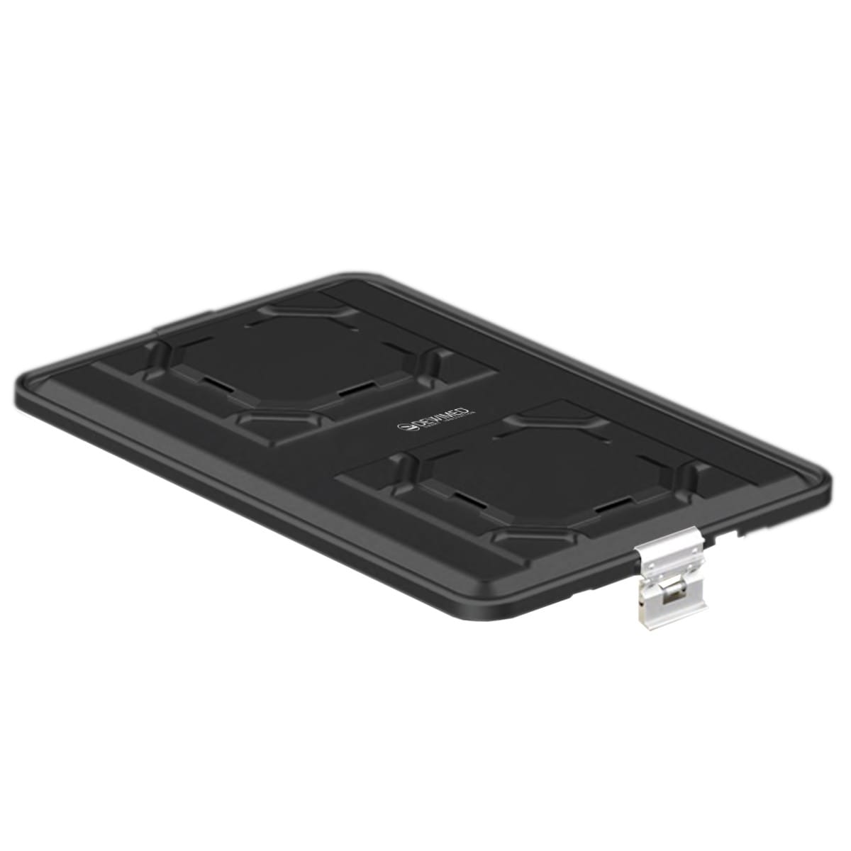 container lid black, 583 x 370 mm extra large b3 barrier model with aluminium biostop system 88.833.10BA – Dewimed Medizintechnik GmbH, Sterilisationsschläuche und -beutel