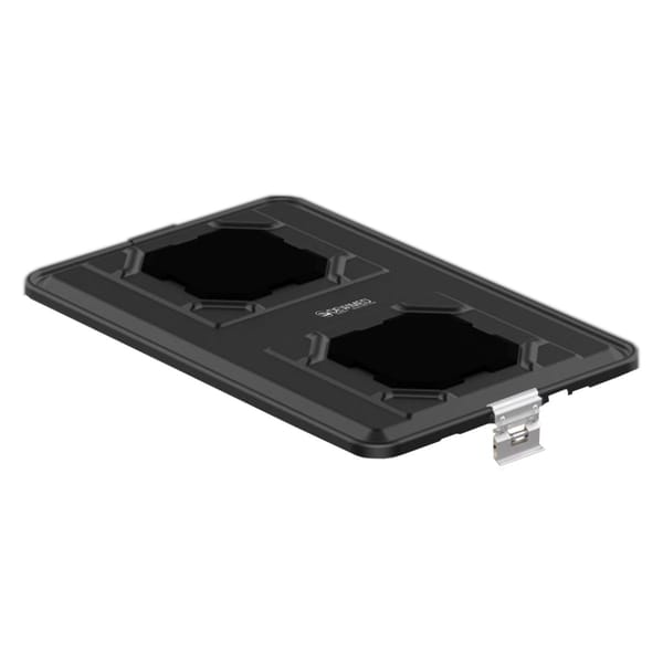 container lid black, 583 x 370 mm extra large b3 barrier model with valve system 88.833.10V