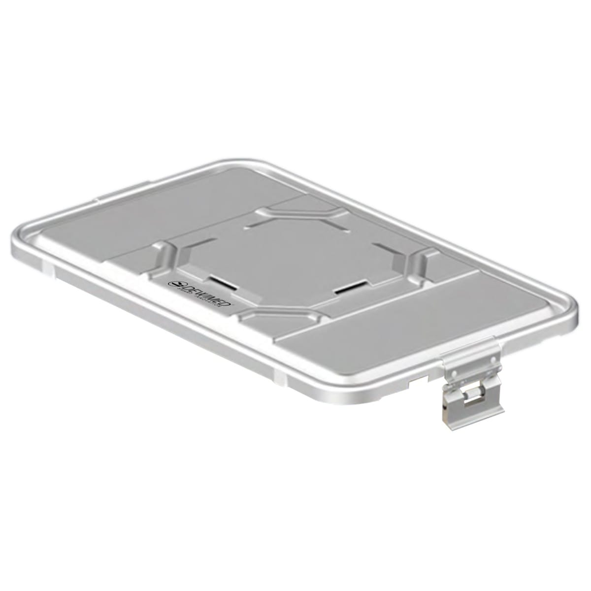 container lid grey, 460 x 285 mm 3 / 4 b3 barrier model with aluminium biostop system 88.834.00BA – Dewimed Medizintechnik GmbH, Sterilisationsschläuche und -beutel