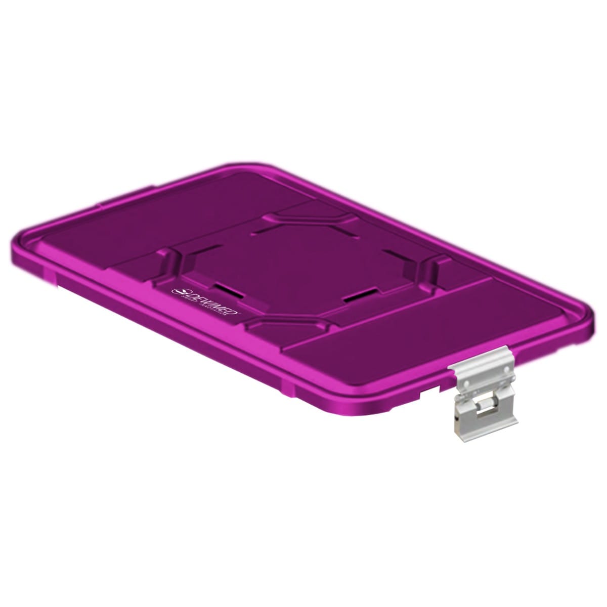 container lid purple, 460 x 285 mm 3 / 4 b3 barrier model with aluminium biostop system 88.834.60BA – Dewimed Medizintechnik GmbH, Sterilisationsschläuche und -beutel