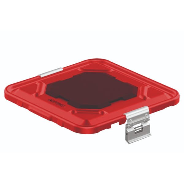 container lid red, 295 x 280 mm 1 / 2 b3 barrier model with ptfe system 88.863.40P