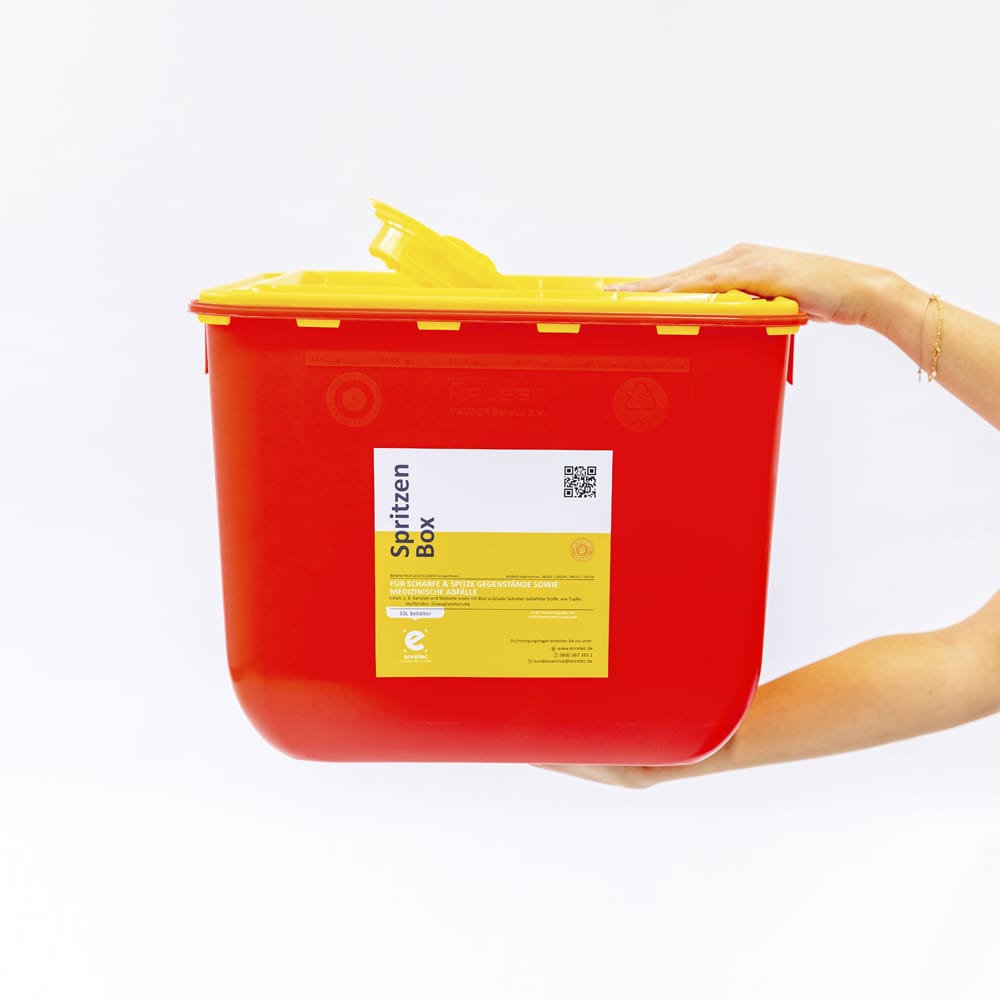 Spritzen & Kanülen entsorgen – bis 30,0 L – enretec, Abfallbehälter