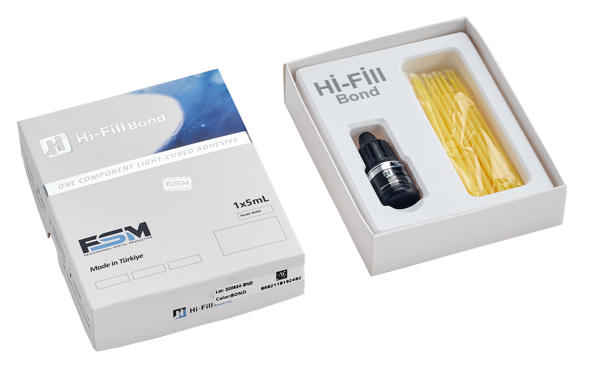 HI-FILL BOND / 7. JENERASYON TEK KOMPONENTLİ SELF-ETCHING IŞIKLA POLİMERİZE OLAN ADEZİV – FSM Dental Medikal Mak. San. Tic. Ltd. Sti., Adhäsive (Bonding)