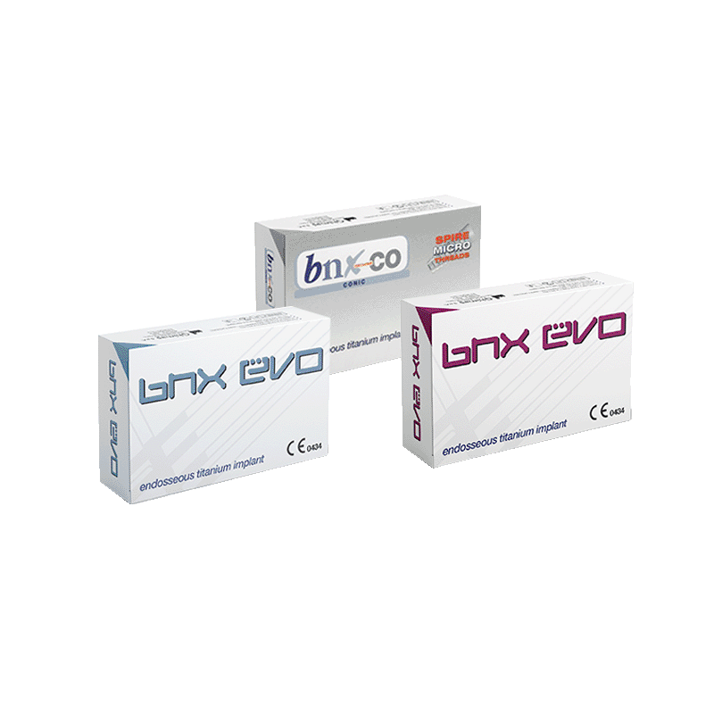 BNX-Implantatlinie – Ghimas S.p.A., Implantate
