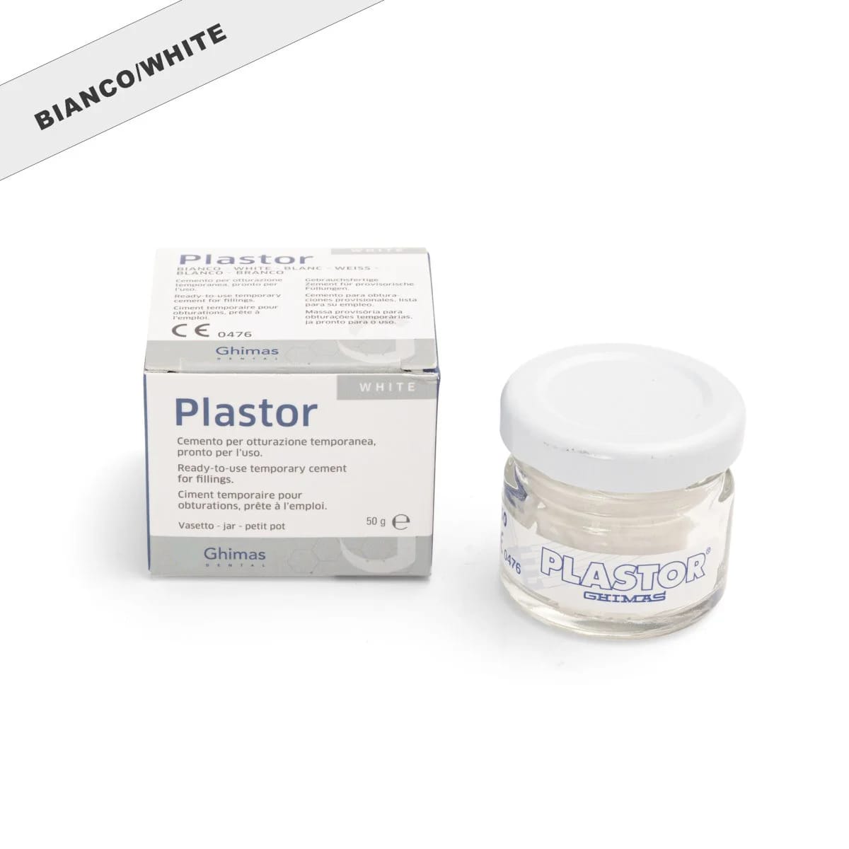 Plastor-dose weiß PFOG0140 – Ghimas S.p.A., Provisorische Verschlußzemente