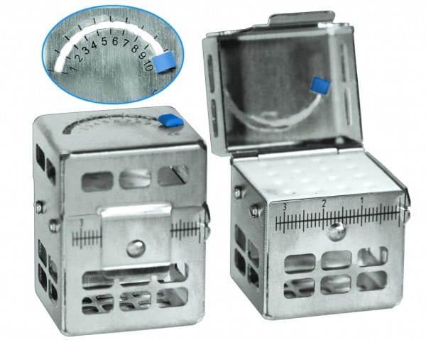 HWM 070-16 Endodontie Kassette 3,5x3,9x5 cm 16 Löcher – Karl Hammacher, Trays, Sterilcontainer und Zubehör