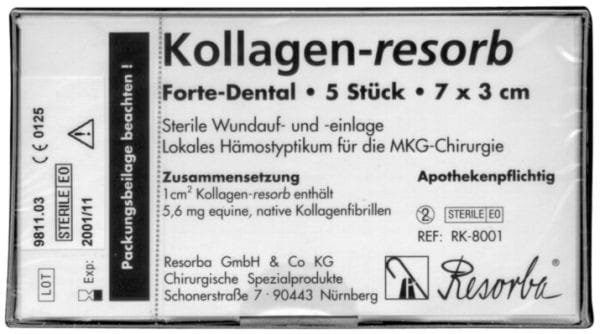 HSD RK-8001, KOLLAGEN-resorb – Karl Hammacher, Blutstillung