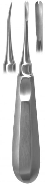 HSA 7060-03 Luxationsinstrument, gebogen, 3 mm mit Rille nach Dr. Schemmel – Karl Hammacher, Wurzelheber