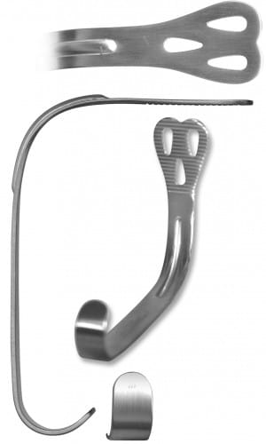 HSF 048-01 Wangenhalter/Zumgendrücker Wieder fig. 1, 140 mm – Karl Hammacher, Wangenhalter - Wundhaken