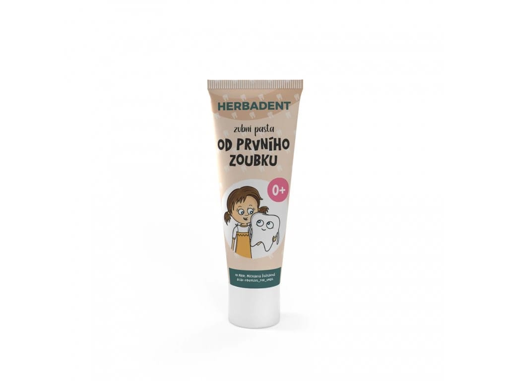 HERBADENT & MDDr. Štětinová Toothpaste from the First Tooth, Peach, 75 g – HERBADENT, Zahnpasta
