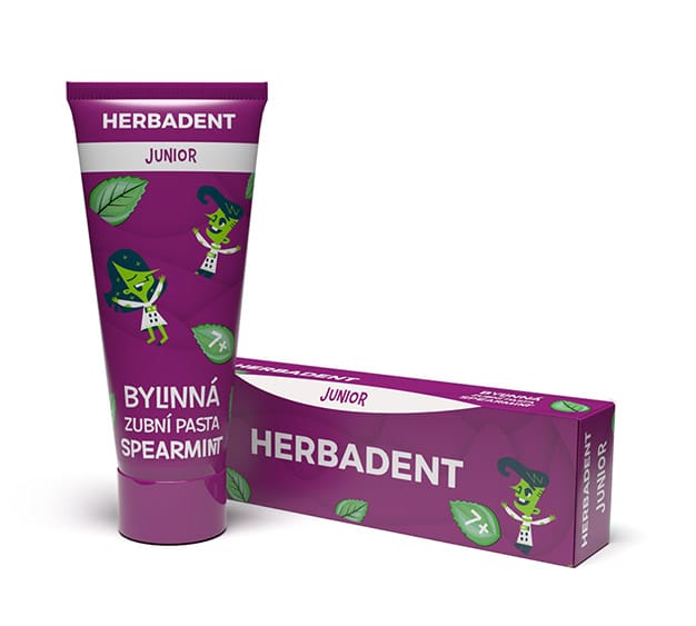 HERBADENT JUNIOR Bylinná Zubná Pasta SPEARMINT 75 g – HERBADENT, Zahnpasta