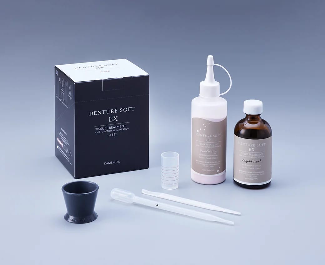 Short-term Elastic Denture Reline Material Denture Soft Ex – Kamemizu Chemical Industry Co.,Ltd., Prothesenkunststoffe