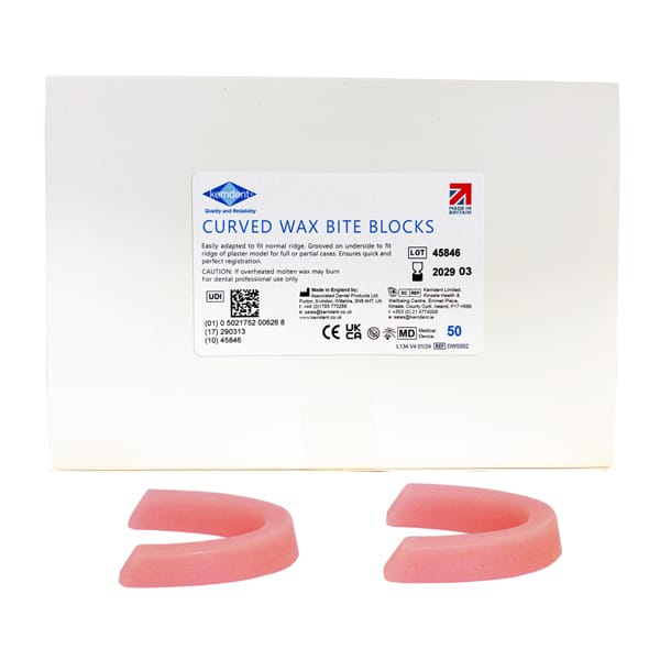 Wax Bite Blocks Curved – Associated Dental Products Limited Kemdent, Wachse