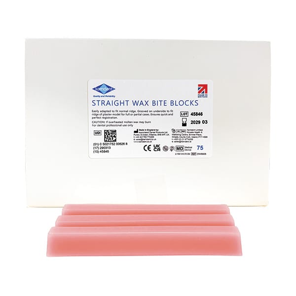 Wax Bite Blocks Straight – Associated Dental Products Limited Kemdent, Wachse