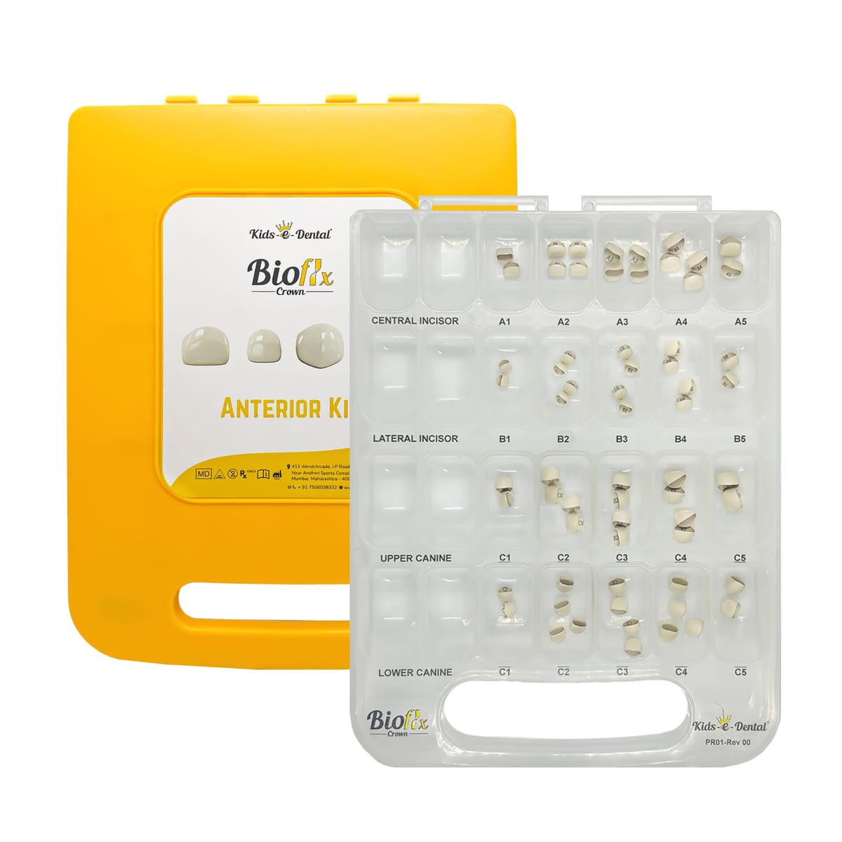 Bioflx Kronen Anterior Professional-Kit – Kids-e-Dental LLP, Provisorische Kronen
