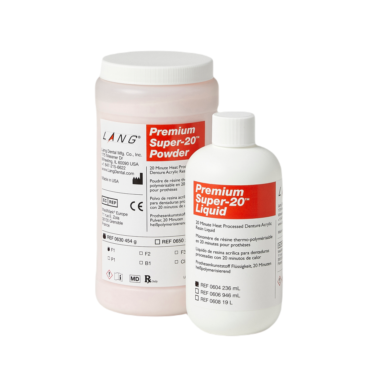 Premium Super-20 Package – Lang Dental Mfg. Co., Inc., Kunststoffe