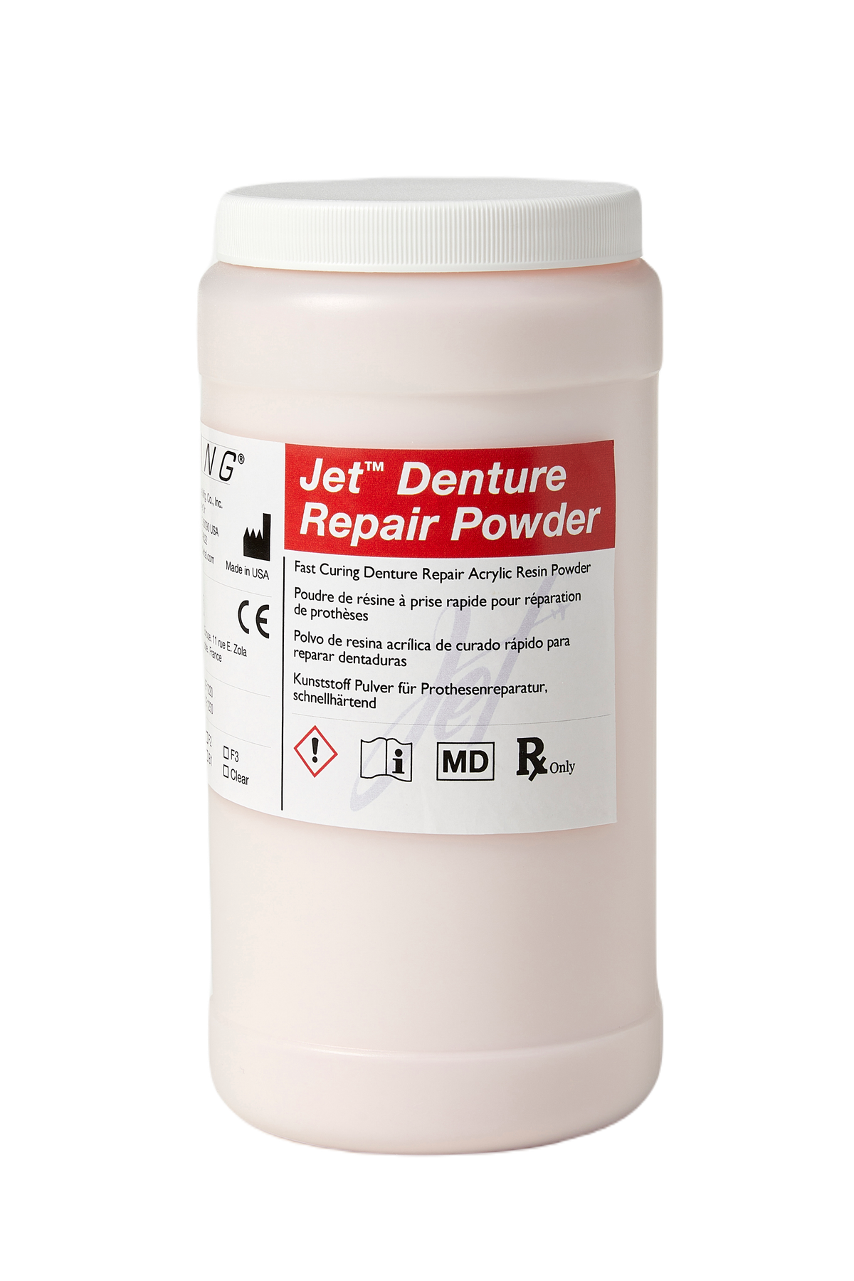 Jet Denture Repair Powder – Lang Dental Mfg. Co., Inc., Prothesenkunststoffe