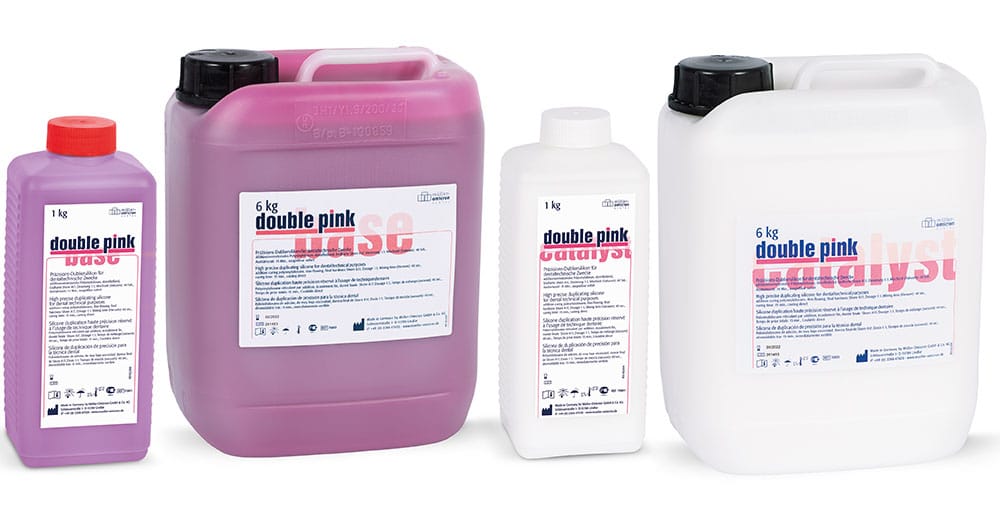 Dubliersilikone double pink / double brown / double green – Müller-Omicron, Dubliermassen und Dublierküvetten