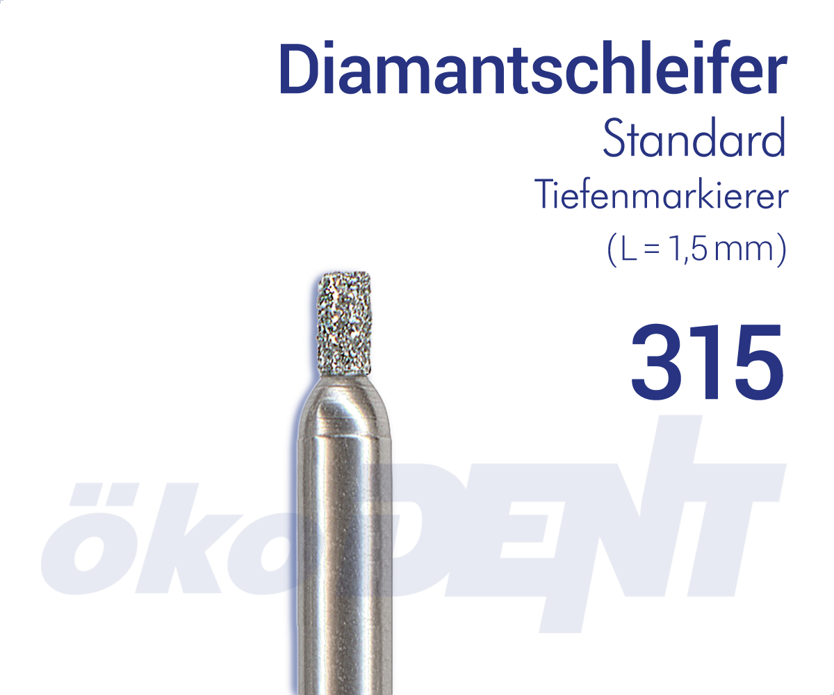 Standard-Diamant 315 - Tiefenmarkierer 1,5mm – ökoDENT, Diamanten