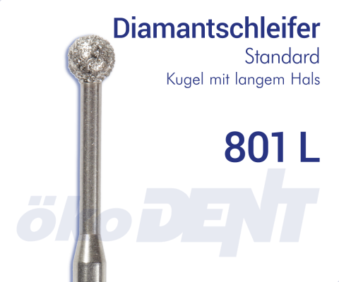 Standard-Diamant 801L - Kugel, mit langem Hals – ökoDENT, Diamanten