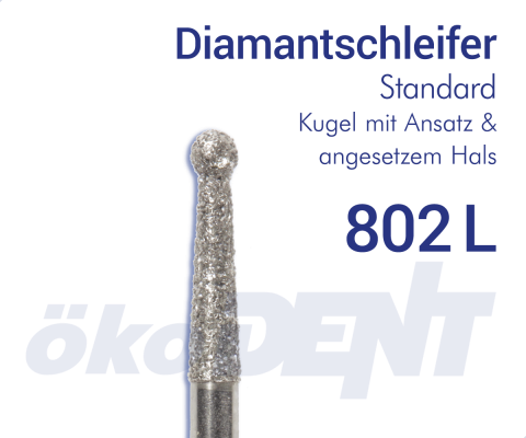 Standard-Diamant 802L - Kugel, mit Ansatz & angesetztem Hals