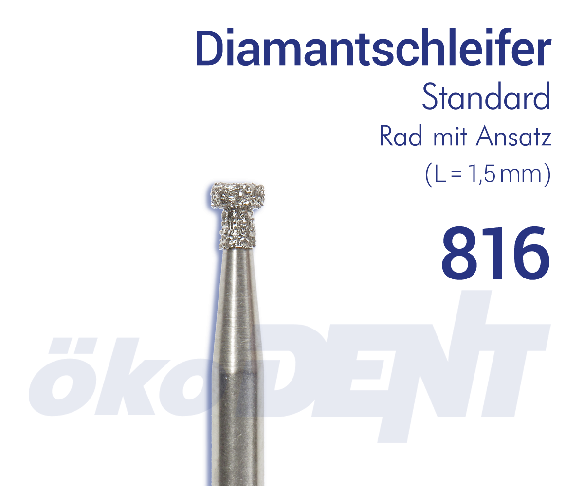 Standard-Diamant 816 - Rad, mit Ansatz – ökoDENT, Diamanten