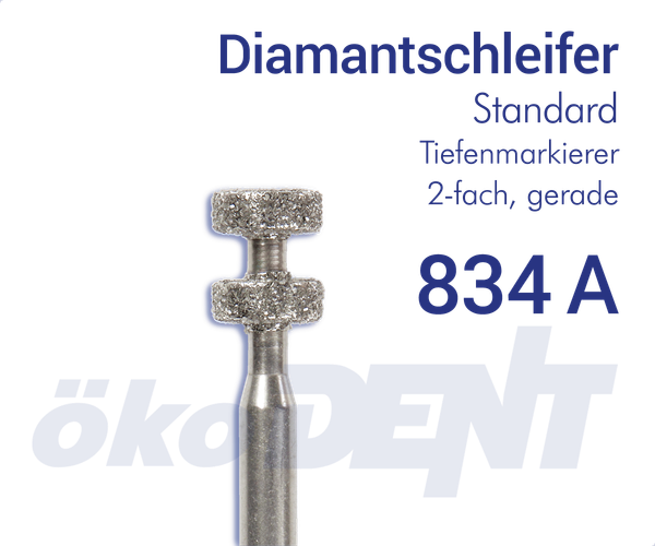 Standard-Diamant 834A - Rillenschleifer, gerade, 3-fach - Tiefenmarkierer