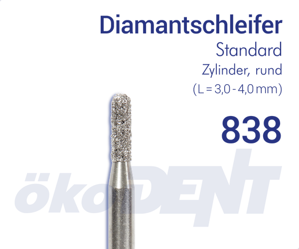 Standard-Diamant 838 - Zylinder, rund