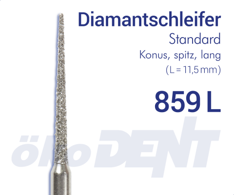 Standard-Diamant 859L - Konus, spitz, lang
