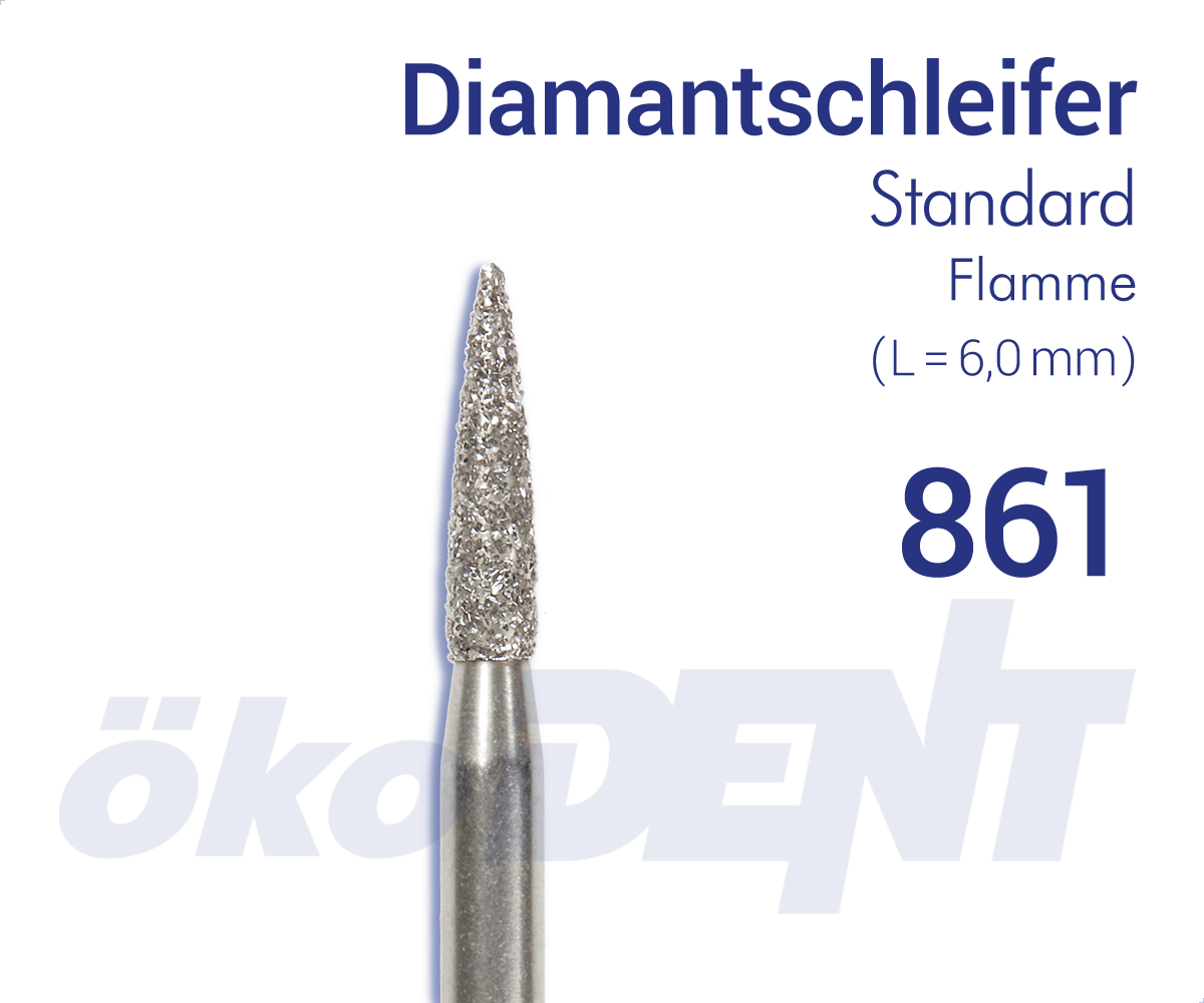Standard-Diamant 861 - Flamme – ökoDENT, Rotierende Instrumente Labor