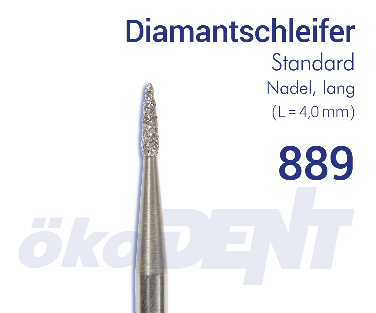 Standard-Diamant 889 - Nadelform, lang – ökoDENT, Diamanten