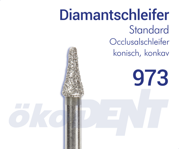 Standard-Diamant 973 - Occlusalschleifer, Konisch, konkav