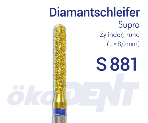 Supra-Diamant S881 - Zylinder, rund – ökoDENT, Diamanten